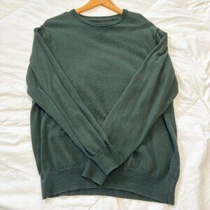 Goodthreads 100% Merino Wool Crewneck Sweater Green Men’s Large